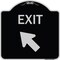 Signmission Exit Exit with Left Arrow Heavy-Gauge Aluminum Architectural Sign, 18" H, 18" L, BS-1818-24032 A-DES-BS-1818-24032 - alternate 1